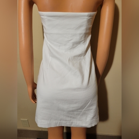 Lilly pulitzer White strapless zip up front dress si6. - Picture 6 of 11